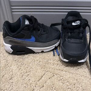 Nike Black and Blue Air Max Sneakers with Sporty Design